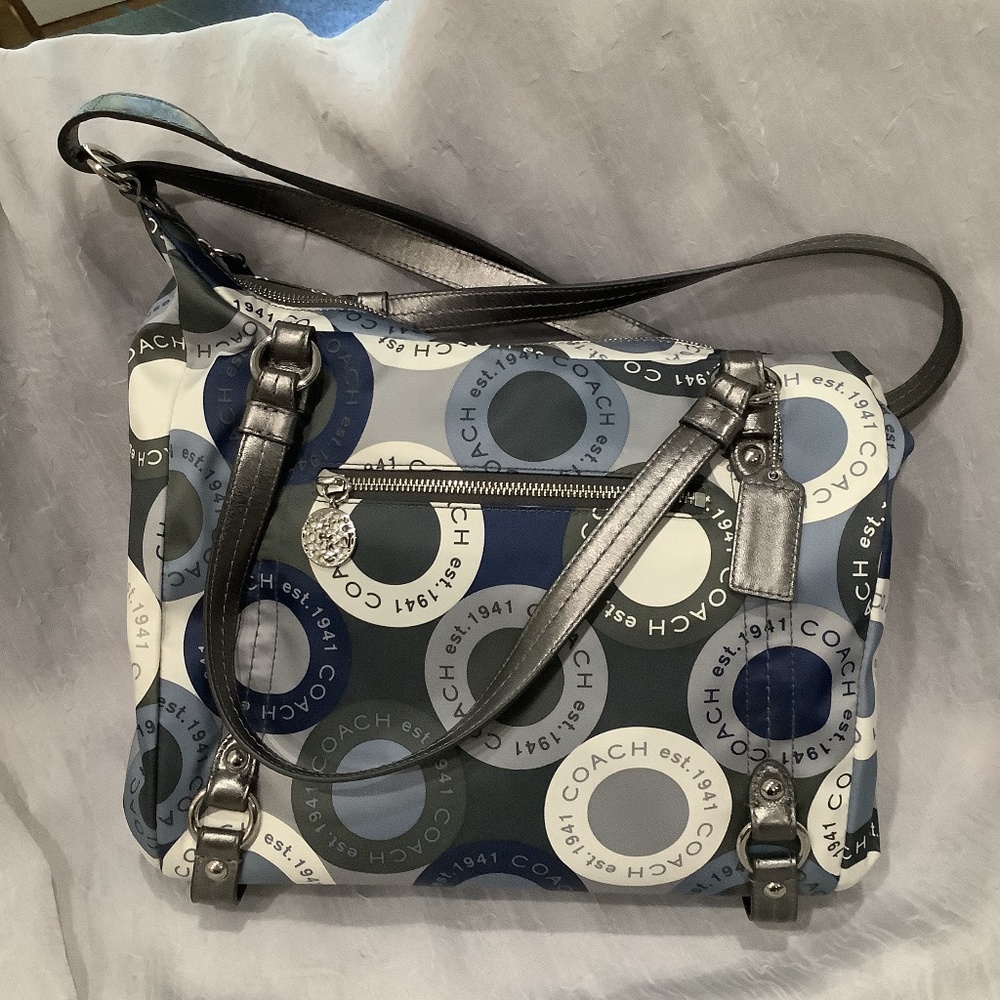 Coach Multi blue bag. NWT